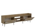 Comoda TV, Olivia, Adriana, 183.6x29.6x52.6 cm, PAL , Safir / Stejar