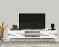 Comoda TV, Olivia, Adriana, 183.6x29.6x52.6 cm, PAL , Alb