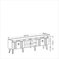 Comoda TV, Olivia, Isıl, 183.6x29.6x57.6 cm, PAL , Antracit / Aur