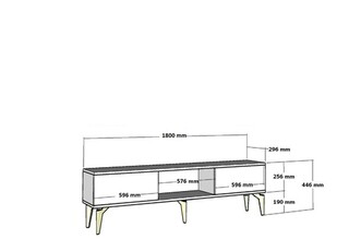 180x44.6x29.6 cm, Maro;Antracit