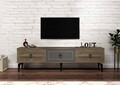 Comoda TV, Olivia, Asya, 180x44.6x29.6 cm, PAL , Nuc / Antracit