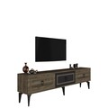 Comoda TV, Olivia, Asya, 180x44.6x29.6 cm, PAL , Nuc / Antracit