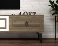 Comoda TV, Olivia, Asya, 180x44.6x29.6 cm, PAL , Nuc/Alb