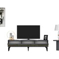 Comoda TV, Olivia, Ipek, 180x44.6x29.6 cm, PAL , Antracit / Aur