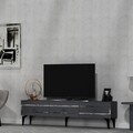 Comoda TV, Olivia, Ipek, 180x44.6x29.6 cm, PAL , Antracit / Argintiu