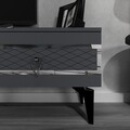 Comoda TV, Olivia, Ipek, 180x44.6x29.6 cm, PAL , Antracit / Argintiu
