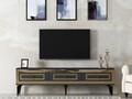 Comoda TV, Olivia, Karya, 180x44.6x29.6 cm, PAL , Antracit / Aur