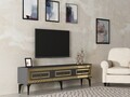 Comoda TV, Olivia, Karya, 180x44.6x29.6 cm, PAL , Antracit / Aur
