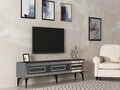 Comoda TV, Olivia, Karya, 180x44.6x29.6 cm, PAL , Antracit / Argintiu