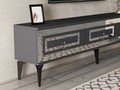 Comoda TV, Olivia, Karya, 180x44.6x29.6 cm, PAL , Antracit / Argintiu