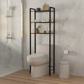 Raft pentru baie, Puqa Design, Otis, 52x150x24 cm, Metal, Negru