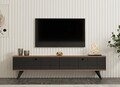 Comoda TV, Puqa Design, Alberi, 160x35x25 cm, PAL, Pin Atlantic / Antracit