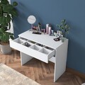 Masa de machiaj, Rani, Bj104, 90x76 cm, PAL, Alb