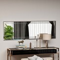 Oglinda decorativa, Siam, Buhem, 40x120x2 cm, MDF , Alb
