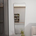 Oglinda Cheval, Siam, Vitros, 55x150x2 cm, MDF , Transparent/Negru