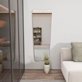 Oglinda Cheval, Siam, Vitros, 55x150x2 cm, MDF , Transparent/Negru