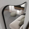 Oglinda Cheval, Siam, Vitros, 55x150x2 cm, MDF , Transparent/Negru