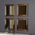Set 4 oglinzi decorative, Siam, Loza, MDF , Bronz