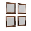 Set 4 oglinzi decorative, Siam, Loza, MDF , Bronz