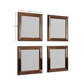 Set 4 oglinzi decorative, Siam, Loza, MDF , Bronz