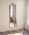 Oglinda decorativa, Siam, Emma, 50x160x2 cm, MDF , Natural