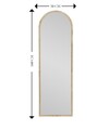Oglinda decorativa, Siam, Emma, 50x160x2 cm, MDF , Natural