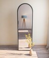 Oglinda decorativa, Siam, Emma, 50x160x2 cm, MDF , Negru