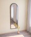 Oglinda decorativa, Siam, Emma, 50x160x2 cm, MDF , Negru