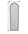 Oglinda decorativa, Siam, Emma, 50x160x2 cm, MDF , Negru