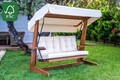 Balansoar de gradina 3 locuri, Swingo, Viva 2200, 220x100x175 cm, Cadru: 100% MID, Bej