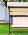 Balansoar de gradina 3 locuri, Swingo, Viva 2200, 220x100x175 cm, Cadru: 100% MID, Bej