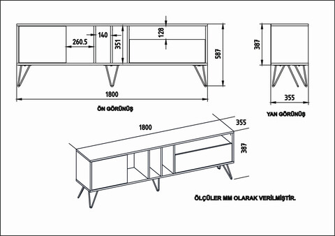 Comoda TV, Zena Home, Mistico (180), PAL, Efes / Aur
