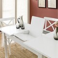 Set masa extensibila si 4 scaune, Hanah Home, Albero27, Alb