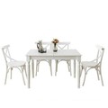 Set masa extensibila si 4 scaune, Hanah Home, Albero27, Alb