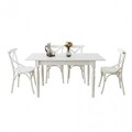 Set masa extensibila si 4 scaune, Hanah Home, Albero27, Alb