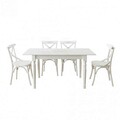 Set masa extensibila si 4 scaune, Hanah Home, Albero27, Alb