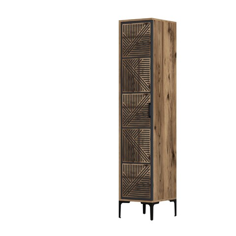 Dulap pentru haine, Hommy Craft, Kumsal P, 40x47 cm, PAL, Nuc / Antracit