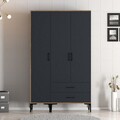 Dulap pentru haine, Hommy Craft, Kumsal ST, 120x47 cm, PAL, Nuc / Antracit