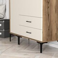 Dulap pentru haine, Hommy Craft, Kumsal ST, 120x47 cm, PAL, Maro/Crem