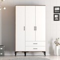 Dulap pentru haine, Hommy Craft, Kumsal ST, 120x47 cm, PAL, Nuc/Alb