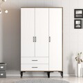 Dulap pentru haine, Hommy Craft, Kumsal ST, 120x47 cm, PAL, Nuc/Alb