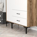 Dulap pentru haine, Hommy Craft, Kumsal ST, 120x47 cm, PAL, Nuc/Alb