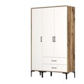 Dulap pentru haine, Hommy Craft, Kumsal ST, 120x47 cm, PAL, Nuc/Alb
