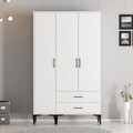 Dulap pentru haine, Hommy Craft, Kumsal ST, 120x47 cm, PAL, Alb