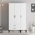 Dulap pentru haine, Hommy Craft, Kumsal ST, 120x47 cm, PAL, Alb