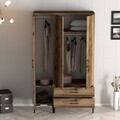 Dulap pentru haine, Hommy Craft, Kumsal PT, 120x47 cm, PAL, Maro