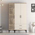 Dulap pentru haine, Hommy Craft, Kumsal PT, 120x47 cm, PAL, Maro/Crem