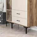 Dulap pentru haine, Hommy Craft, Kumsal PT, 120x47 cm, PAL, Maro/Crem