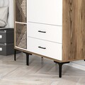 Dulap pentru haine, Hommy Craft, Kumsal PT, 120x47 cm, PAL, Nuc/Alb