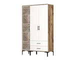Dulap pentru haine, Hommy Craft, Kumsal PT, 120x47 cm, PAL, Nuc/Alb